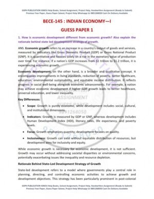 IGNOU BECE-145 Guess Paper Solved English Medium