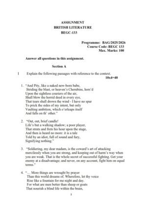 IGNOU BEGC-133 Solved Assignment 2025-26 English Medium