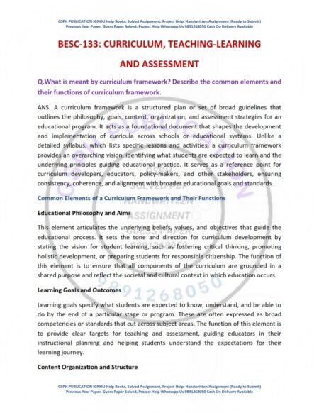 IGNOU BESC-133 Guess Paper Solved English Medium