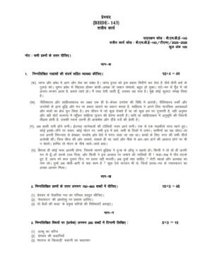 IGNOU BHDE-143 Solved Assignment 2025-26 Hindi Medium