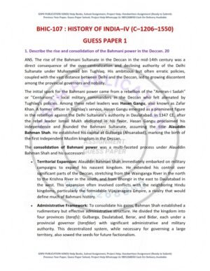 IGNOU BHIC-107 Guess Paper Solved English Medium