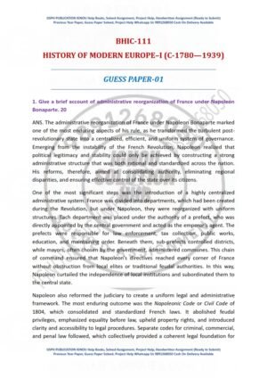 IGNOU BHIC-111 Guess Paper Solved English Medium