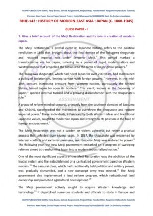 IGNOU BHIE-142 Guess Paper Solved English Medium