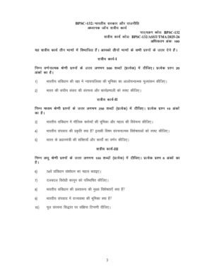 IGNOU BPSC-132 Solved Assignment 2025-26 Hindi Medium