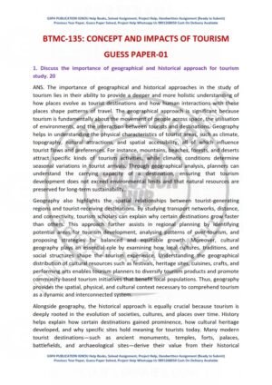 IGNOU BTMC-135 Guess Paper Solved English Medium