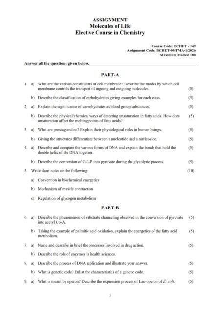 IGNOU BCHET-149 Solved Assignment 2026 English Medium