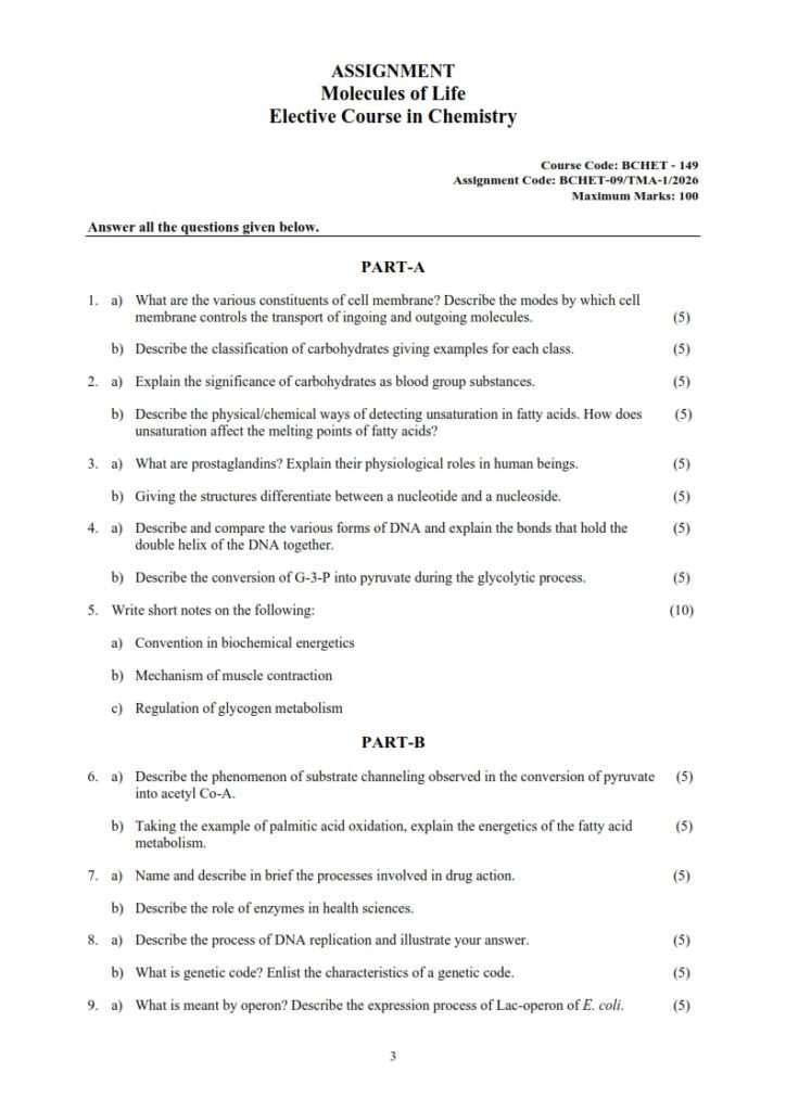 IGNOU BCHET-149 Solved Assignment 2026 English Medium