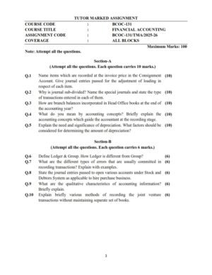 IGNOU BCOC-131 Solved Assignment 2025-26 English Medium