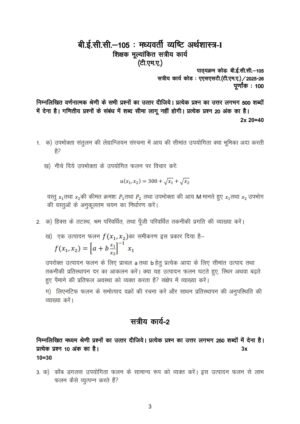 IGNOU BECC-105 Solved Assignment 2025-26 Hindi Medium