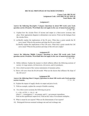 IGNOU BECM-162 Solved Assignment 2025-26 English Medium