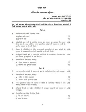 IGNOU BGYCT-131 Solved Assignment 2026 Hindi Medium