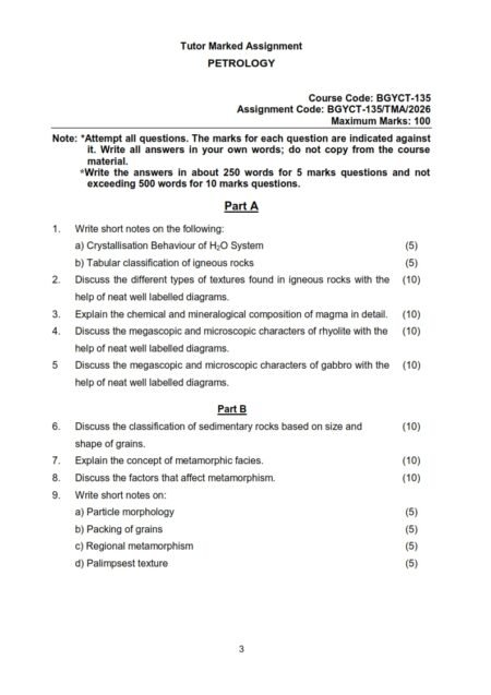 IGNOU BGYCT-135 Solved Assignment 2026 English Medium