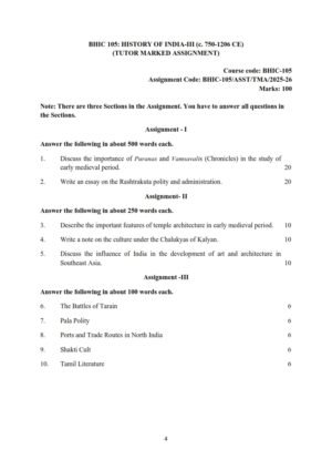 IGNOU BHIC-105 Solved Assignment 2025-26 English Medium