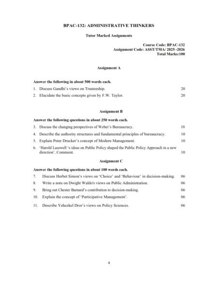 IGNOU BPAC-132 Solved Assignment 2025-26 English Medium