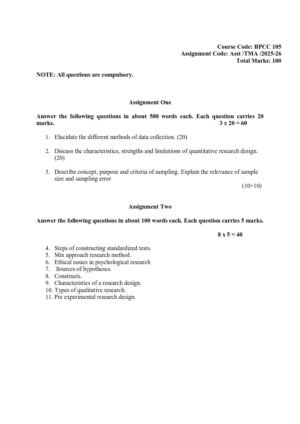 IGNOU BPCC-105 Solved Assignment 2025-26 English Medium