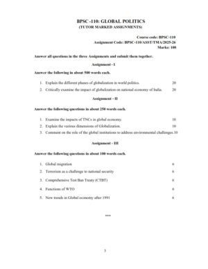 IGNOU BPSC-110 Solved Assignment 2025-26 English Medium