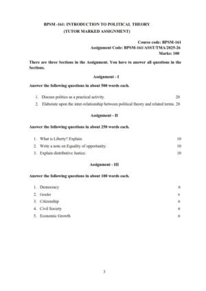 IGNOU BPSM-161 Solved Assignment 2025-26 English Medium