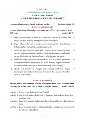 IGNOU BPVC-101 Solved Assignment 2025-26 English Medium