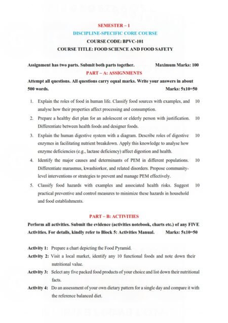 IGNOU BPVC-101 Solved Assignment 2025-26 English Medium