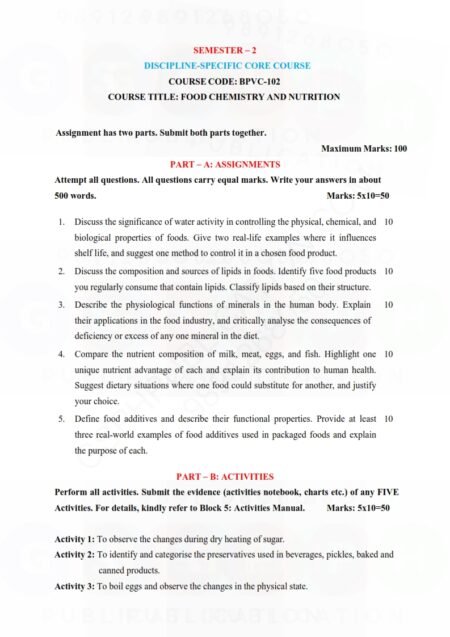 IGNOU BPVC-102 Solved Assignment 2025-26 English Medium