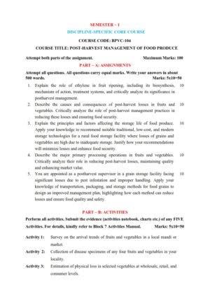 IGNOU BPVC-104 Solved Assignment 2025-26 English Medium