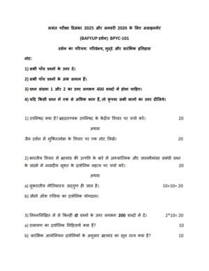 IGNOU BPYC-101 Solved Assignment 2025-26 Hindi Medium