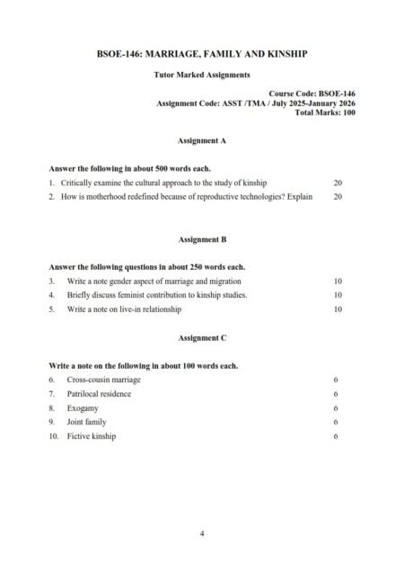 IGNOU BSOE-146 Solved Assignment 2025-26 English Medium