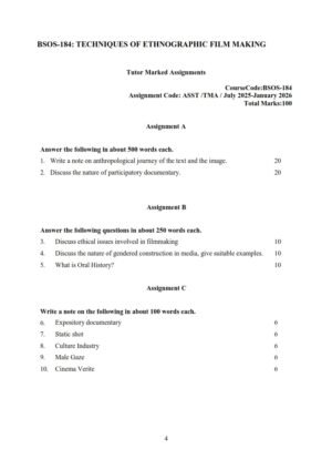IGNOU BSOS-184 Solved Assignment 2025-26 English Medium