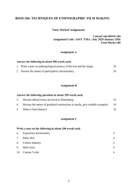 IGNOU BSOS-184 Solved Assignment 2025-26 English Medium