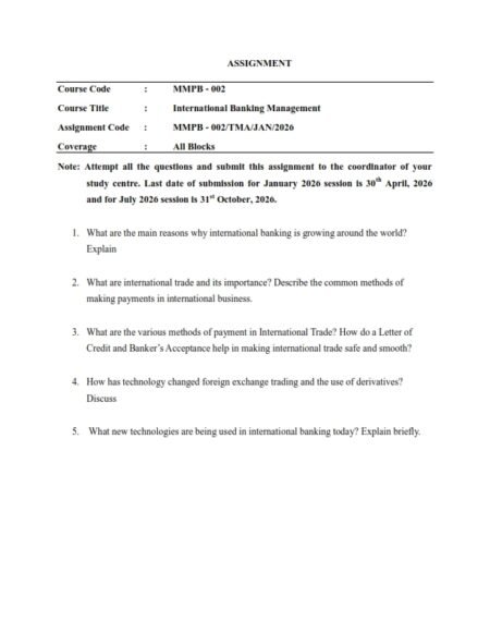 IGNOU MMPB-02 Solved Assignment 2026 English Medium