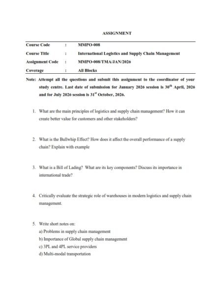 IGNOU MMPO-008 Solved Assignment 2026 English Medium