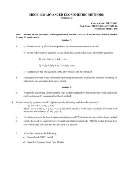 IGNOU MECE-102 Solved Assignment 2025-26 English Medium