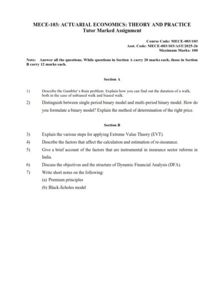 IGNOU MECE-103 Solved Assignment 2025-26 English Medium