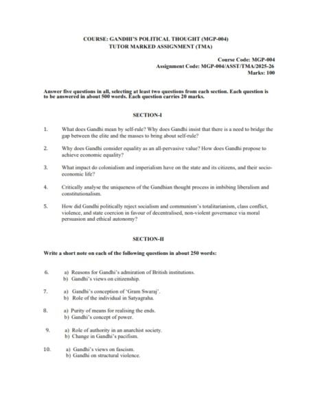 IGNOU MGP-04 Solved Assignment 2025-26 English Medium