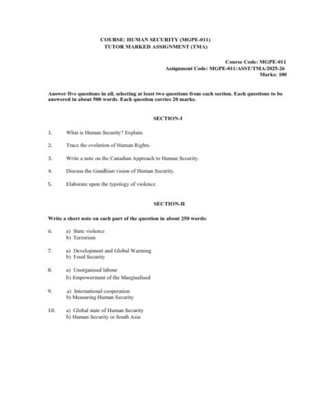 IGNOU MGPE-011 Solved Assignment 2025-26 English Medium