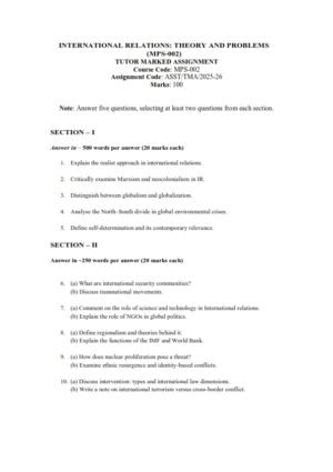 IGNOU MPS-02 Solved Assignment 2025-26 English Medium