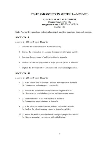 IGNOU MPSE-012 Solved Assignment 2025-26 English Medium