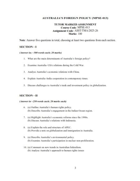 IGNOU MPSE-013 Solved Assignment 2025-26 English Medium