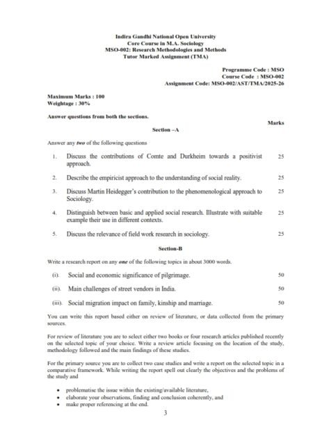 IGNOU MSO-02 Solved Assignment 2025-26 English Medium