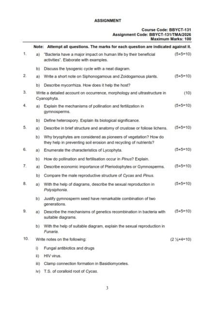 IGNOU BBYCT-131 Solved Assignment 2026 English Medium