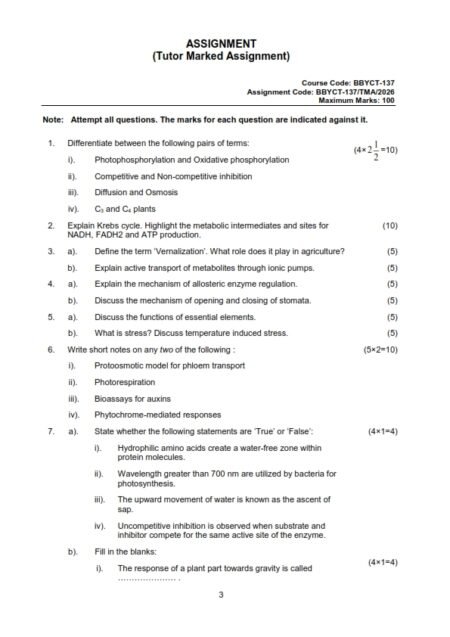 IGNOU BBYCT-137 Solved Assignment 2026 English Medium