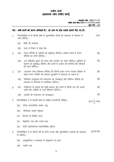 IGNOU BBYCT-133 Solved Assignment 2026 Hindi Medium