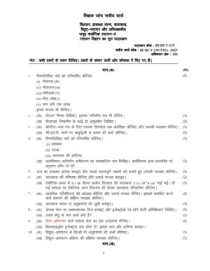 IGNOU BCHCT-135 Solved Assignment 2026 Hindi Medium
