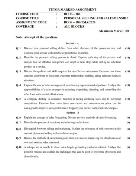 IGNOU BCOS-186 Solved Assignment 2026 English Medium