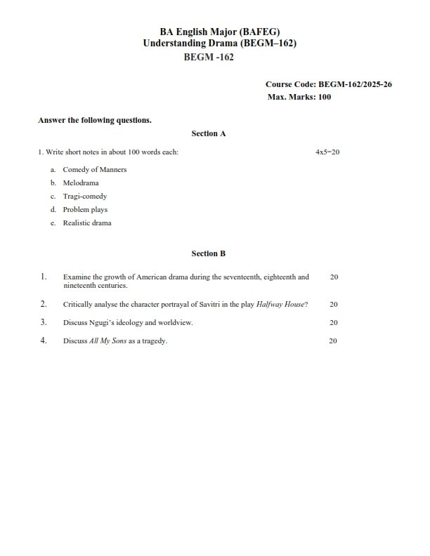 IGNOU BEGM-162 Solved Assignment 2025-26 English Medium