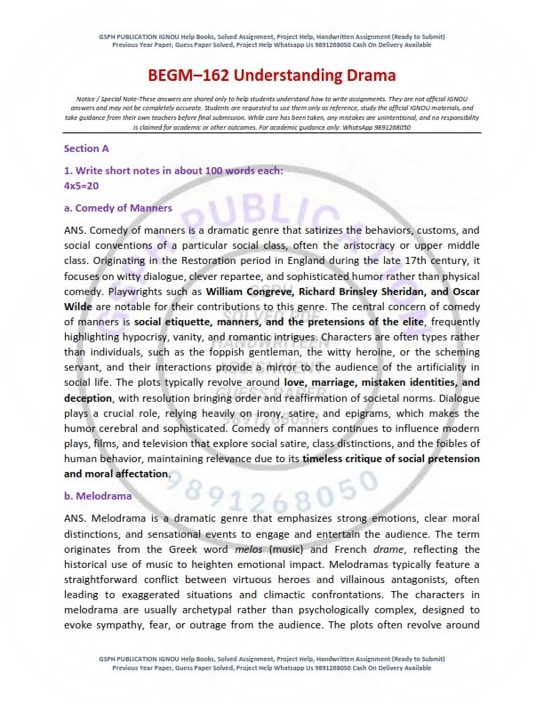 IGNOU BEGM-162 Solved Assignment 2025-26 English Medium