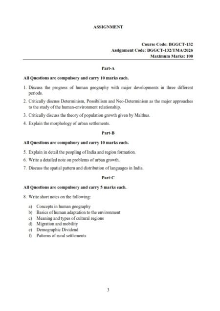 IGNOU BGGCT-132 Solved Assignment 2026 English Medium