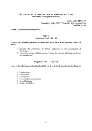 IGNOU BPCC-106 Solved Assignment 2025-26 English Medium