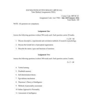 IGNOU BPCM-161 Solved Assignment 2025-26 English Medium