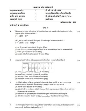 IGNOU BCOC-134 Solved Assignment 2026 Hindi Medium